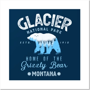 Glacier National Park, Grizzly Bear Posters and Art